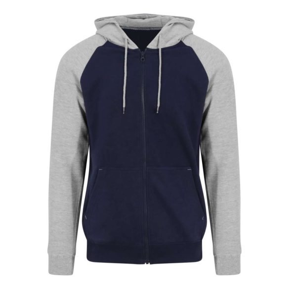 AWJH063 - Hanorac cu gluga - unisex - BASEBALL ZOODIE [Oxford Navy/Heather Grey]