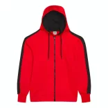 AWJH066-Hanorac-cu-gluga-unisex-SPORTS-POLYESTER-ZOODIE-Fire-Red/Jet-B