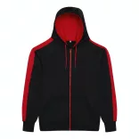 AWJH066-Hanorac-cu-gluga-unisex-SPORTS-POLYESTER-ZOODIE-Jet-Black/Fire