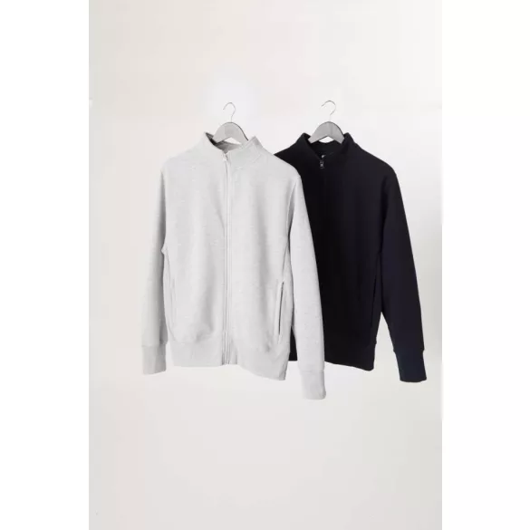 AWJH147 - Hanorac unisex cu fermoar CAMPUS [Deep Black]