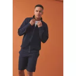 AWJH147 - Hanorac unisex cu fermoar CAMPUS [Deep Black]