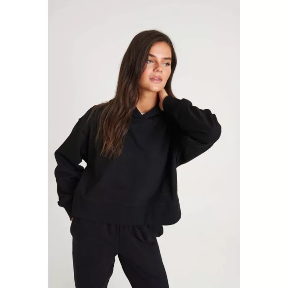 AWJH305 - Hanorac dama relaxed fit Just Hoods [Deep Black]