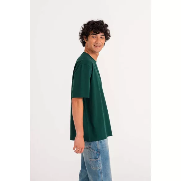 ea006 - Tricou reciclat unisex oversized - ECOLOGIE [Black]