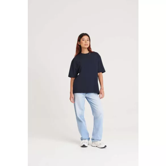 ea006 - Tricou reciclat unisex oversized - ECOLOGIE [Black]