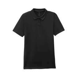   gil64800b3 - Tricou polo dama cu nasturi colorati Softstyle [Black]