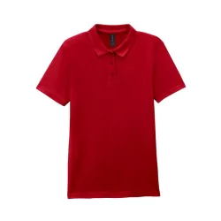   gil64800b3 - Tricou polo dama cu nasturi colorati Softstyle [Cherry Red]