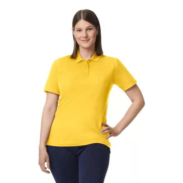 gil64800b3 - Tricou polo dama cu nasturi colorati Softstyle [Daisy]