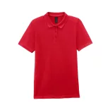 gil64800b3 - Tricou polo dama cu nasturi colorati Softstyle [Red]