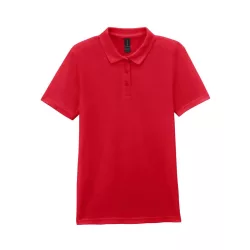  gil64800b3 - Tricou polo dama cu nasturi colorati Softstyle [Red]