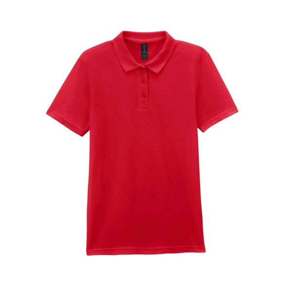 gil64800b3 - Tricou polo dama cu nasturi colorati Softstyle [Red]