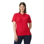 gil64800b3 - Tricou polo dama cu nasturi colorati Softstyle [Red]