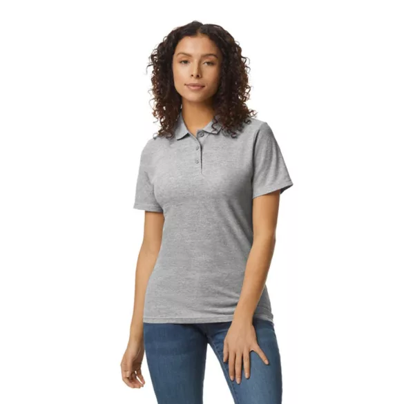 gil64800b3 - Tricou polo dama cu nasturi colorati Softstyle [RS Sport Grey]