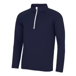   jc031 - Bluza barbati cu fermoar pe guler - AWD Cool Sweat - [French Navy/Arctic White]