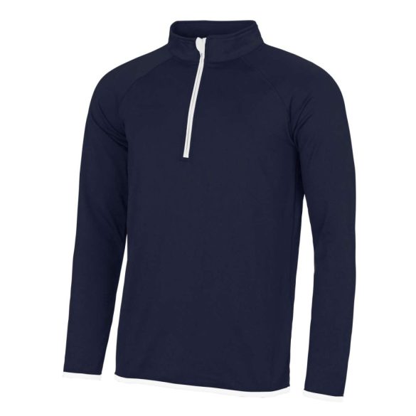 jc031 - Bluza barbati cu fermoar pe guler - AWD Cool Sweat - [French Navy/Arctic White]