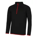 jc031 - Bluza barbati cu fermoar pe guler - AWD Cool Sweat - [Jet Black/Fire Red]