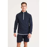 jc031 - Bluza barbati cu fermoar pe guler - AWD Cool Sweat - [Jet Black/Fire Red]