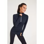 jc035 - Bluza dama cu fermoar pe guler - AWD Cool Flex - [French Navy]