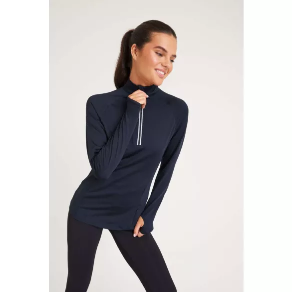 jc035 - Bluza dama cu fermoar pe guler - AWD Cool Flex - [French Navy]