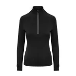jc035 - Bluza dama cu fermoar pe guler - AWD Cool Flex - [Jet Black]