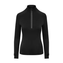   jc035 - Bluza dama cu fermoar pe guler - AWD Cool Flex - [Jet Black]