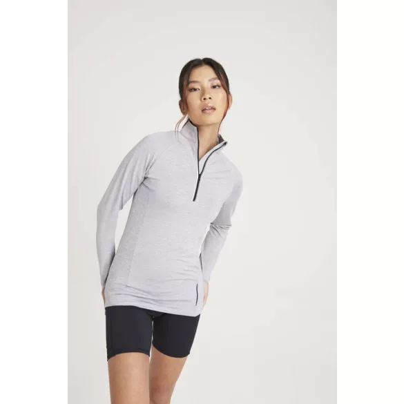 jc035 - Bluza dama cu fermoar pe guler - AWD Cool Flex - [Jet Black]
