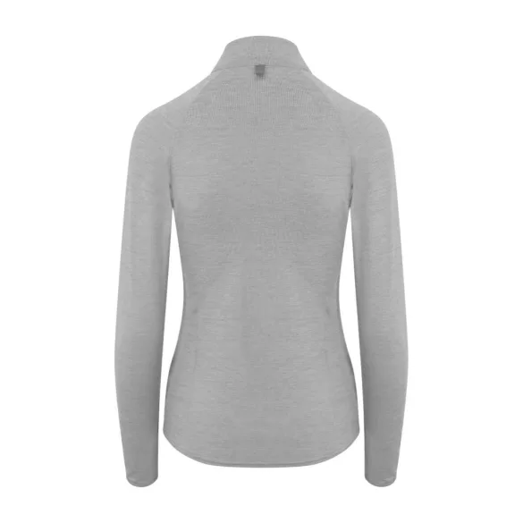 jc035 - Bluza dama cu fermoar pe guler - AWD Cool Flex - [Silver Grey]