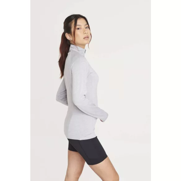 jc035 - Bluza dama cu fermoar pe guler - AWD Cool Flex - [Silver Grey]