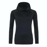 jc038 - Bluza dama cu gluga cu elastic Cool Cowl [Black Slate Melange]