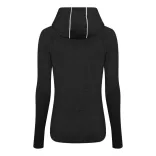 jc038 - Bluza dama cu gluga cu elastic Cool Cowl [Black Slate Melange]