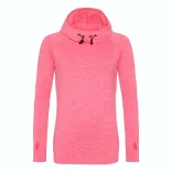jc038 - Bluza dama cu gluga cu elastic Cool Cowl [Electric Pink Melange]