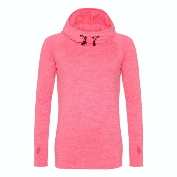 jc038 - Bluza dama cu gluga cu elastic Cool Cowl [Electric Pink Melange]