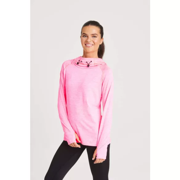 jc038 - Bluza dama cu gluga cu elastic Cool Cowl [Jet Black]