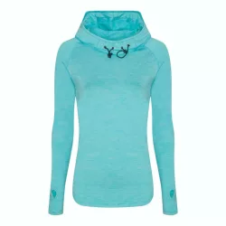   jc038 - Bluza dama cu gluga cu elastic Cool Cowl [Ocean Melange]