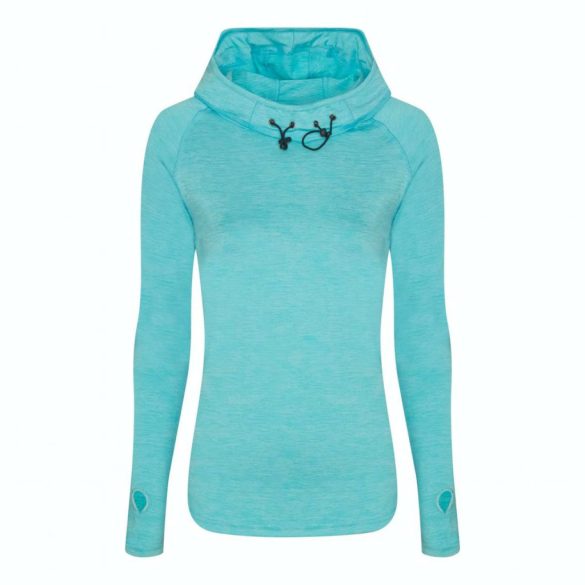 jc038 - Bluza dama cu gluga cu elastic Cool Cowl [Ocean Melange]