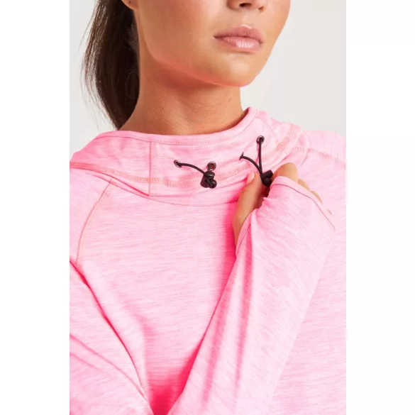 jc038 - Bluza dama cu gluga cu elastic Cool Cowl [Ocean Melange]