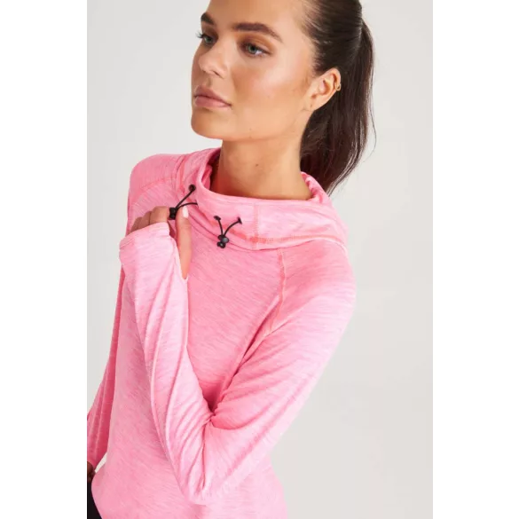 jc038 - Bluza dama cu gluga cu elastic Cool Cowl [Ocean Melange]