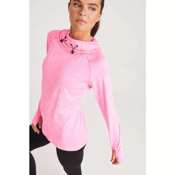 jc038 - Bluza dama cu gluga cu elastic Cool Cowl [Ocean Melange]