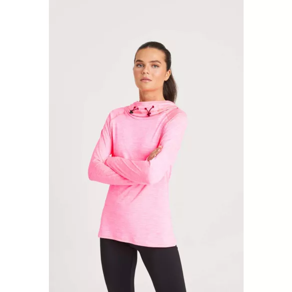 jc038 - Bluza dama cu gluga cu elastic Cool Cowl [Ocean Melange]