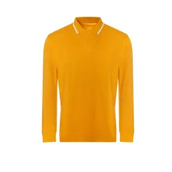 jp103 - Bluza polo TIPPED 100 [Mustard/White]