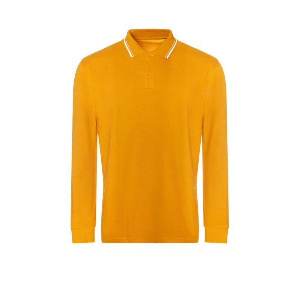 jp103 - Bluza polo TIPPED 100 [Mustard/White]