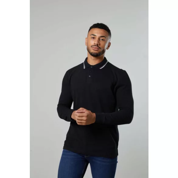 jp103 - Bluza polo TIPPED 100 [Mustard/White]