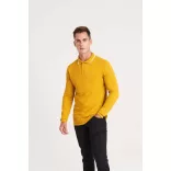 jp103 - Bluza polo TIPPED 100 [Mustard/White]