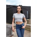 jt006 - Tricou cropped dama JT Tri-Blend T [Heather Black]