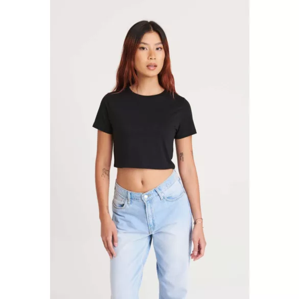jt006 - Tricou cropped dama JT Tri-Blend T [Heather Black]