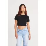 jt006 - Tricou cropped dama JT Tri-Blend T [Heather Black]