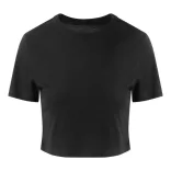 jt006 - Tricou cropped dama JT Tri-Blend T [Solid Black]