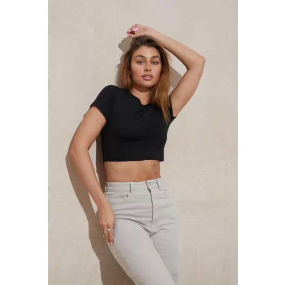 jt006 - Tricou cropped dama JT Tri-Blend T [Solid White]