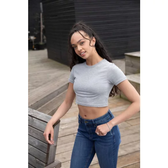 jt006 - Tricou cropped dama JT Tri-Blend T [Solid White]