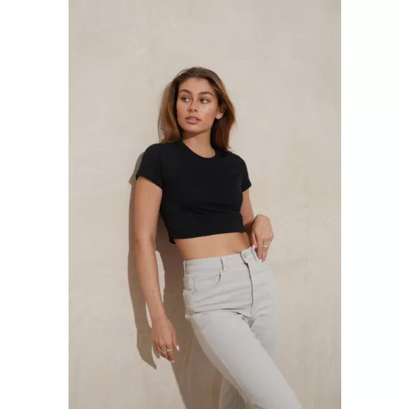 jt006 - Tricou cropped dama JT Tri-Blend T [Solid White]