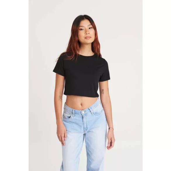 jt006 - Tricou cropped dama JT Tri-Blend T [Solid White]
